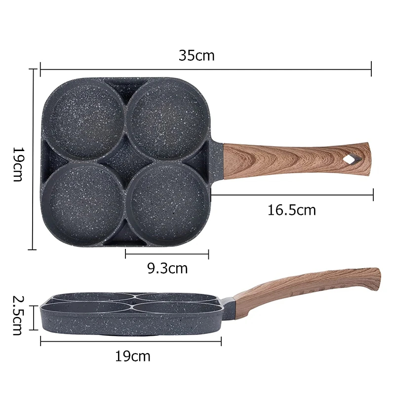 Pancake Egg Frying Pan 4 Cups  - Mini Pancake Griddle 评论和价格