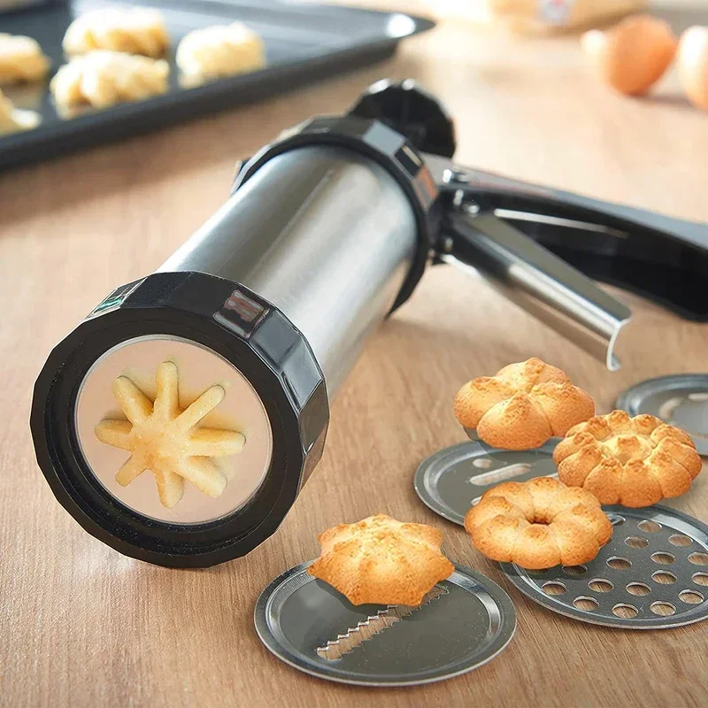Cookie Press Gun Kit Stainless - Churros Maker Gun 评论和价格